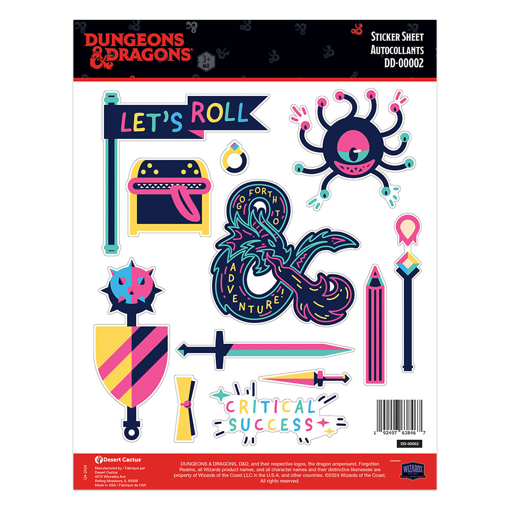 Dungeons & Dragons: Sticker Sheet DD-00002