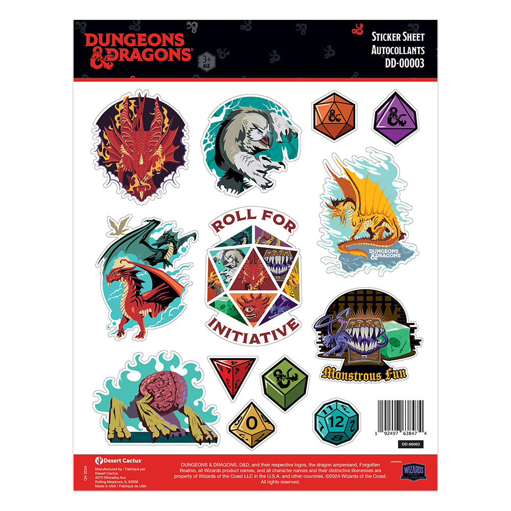 Dungeons & Dragons: Sticker Sheet DD-00003