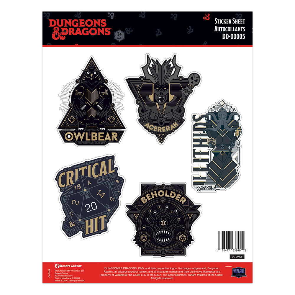 Dungeons & Dragons: Sticker Sheet DD-00005