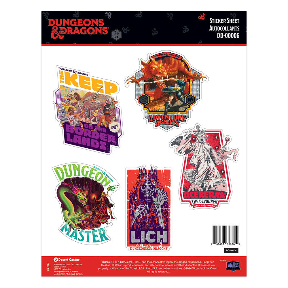 Dungeons & Dragons: Sticker Sheet DD-00006