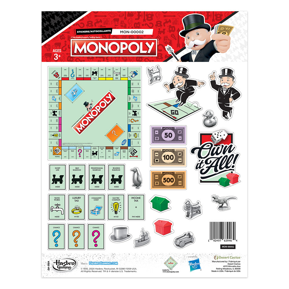 Monopoly: Sticker Sheet MON-00002