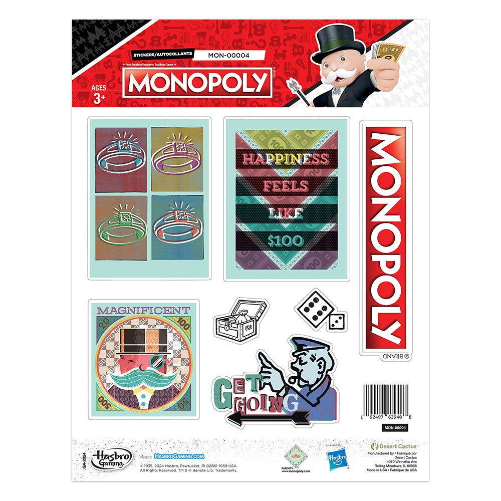 Monopoly: Sticker Sheet MON-00004