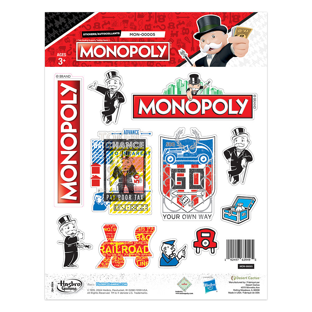 Monopoly: Sticker Sheet MON-00005