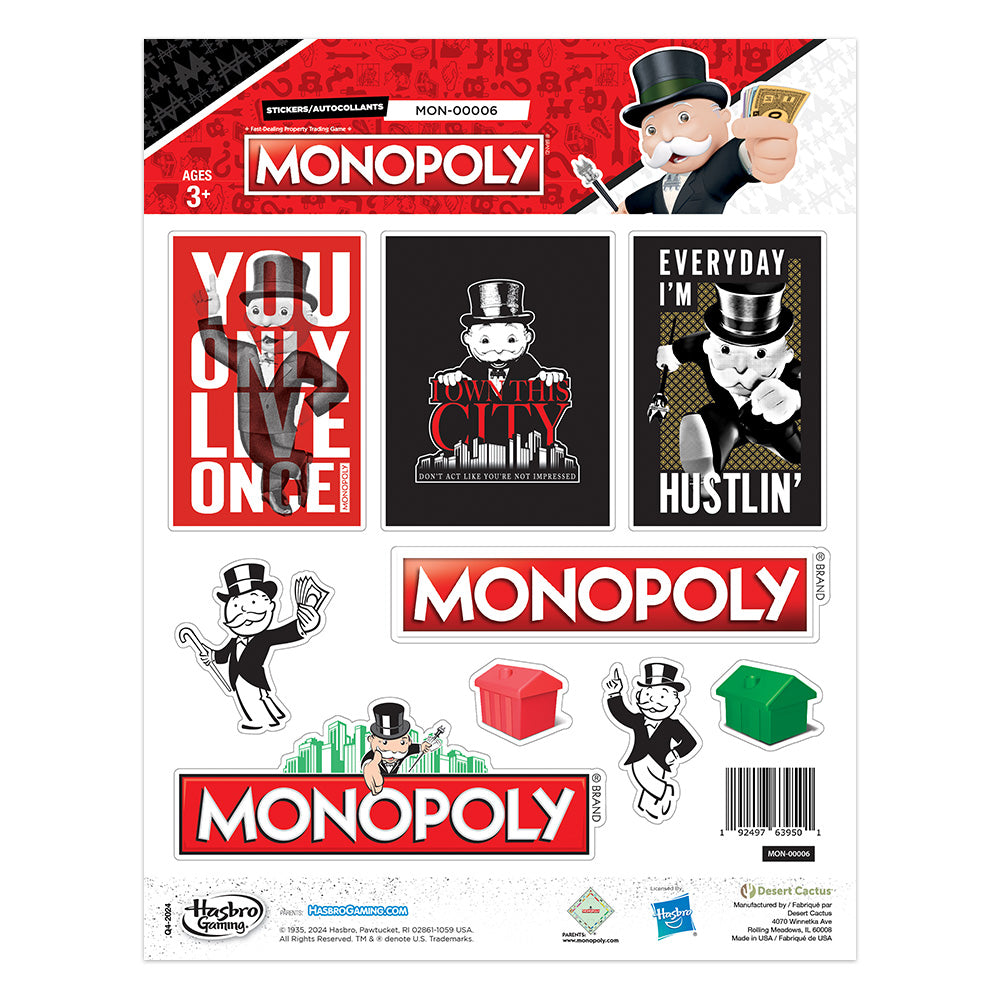 Monopoly: Sticker Sheet MON-00006