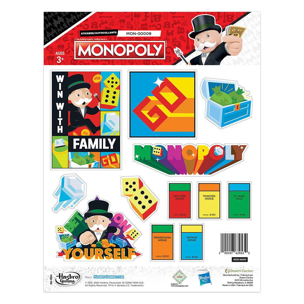Monopoly: Sticker Sheet MON-00009