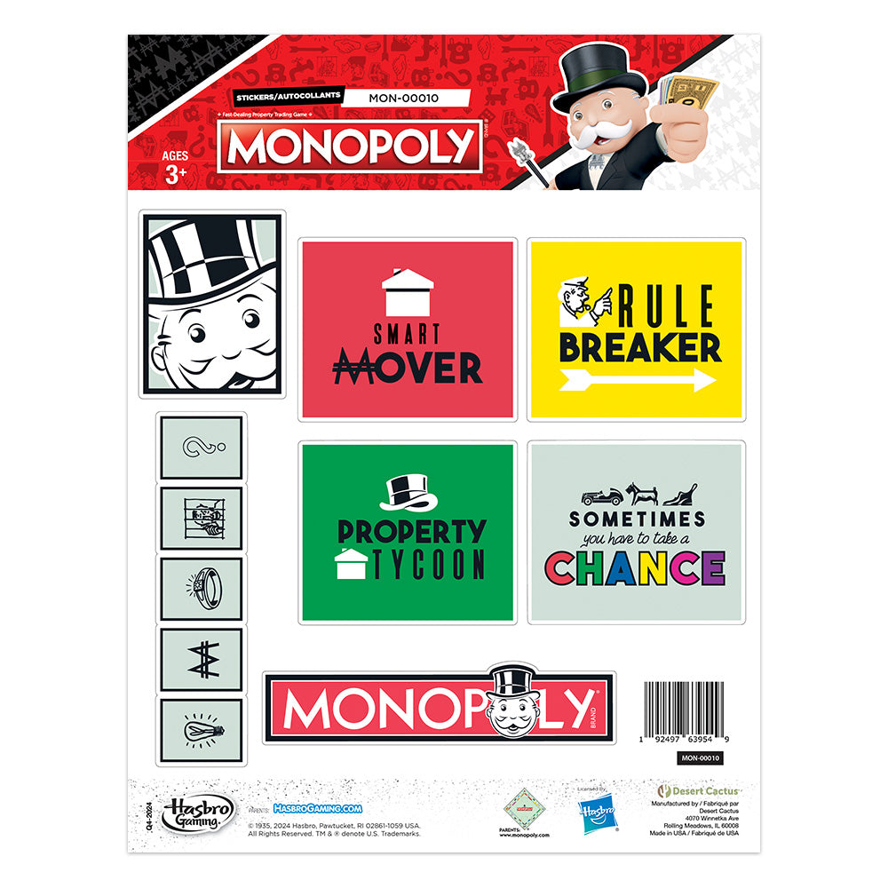 Monopoly: Sticker Sheet MON-00010