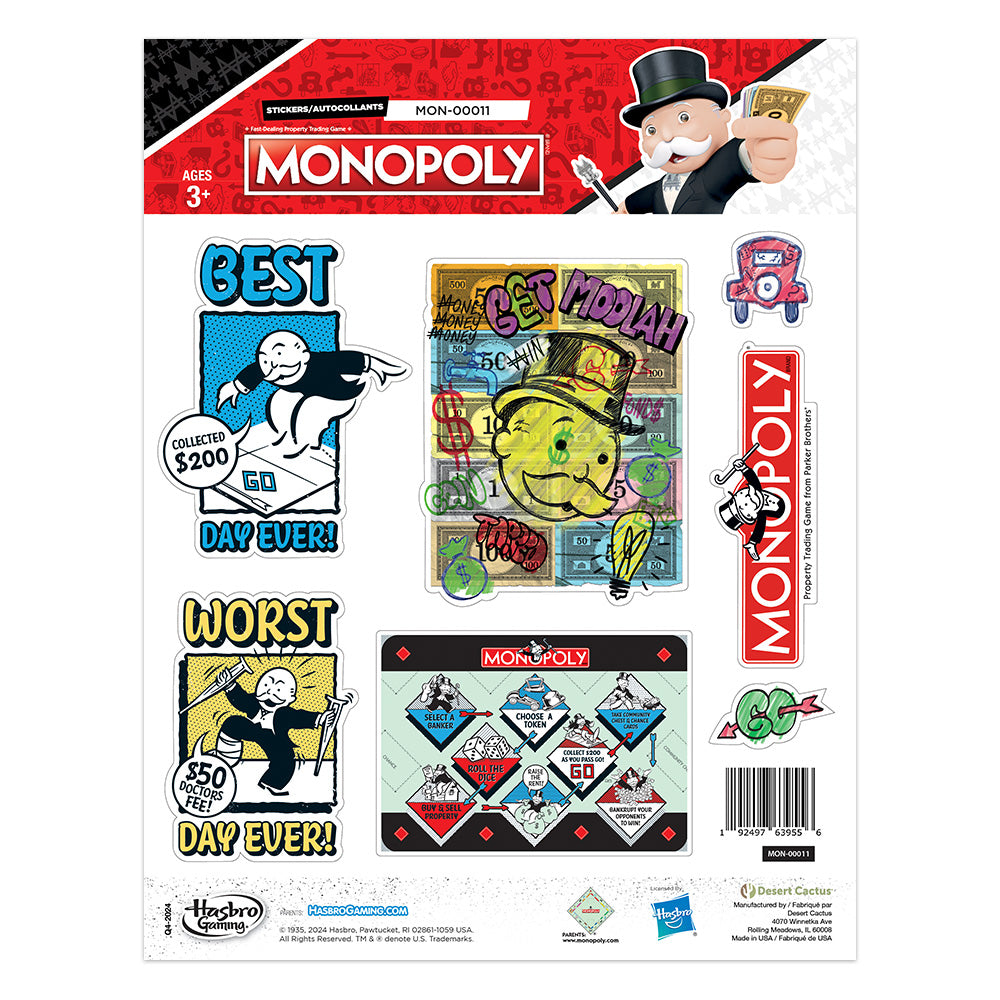 Monopoly: Sticker Sheet MON-00011