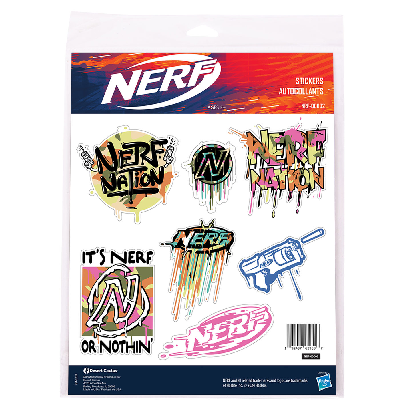 NERF: Sticker Sheet NRF-00002
