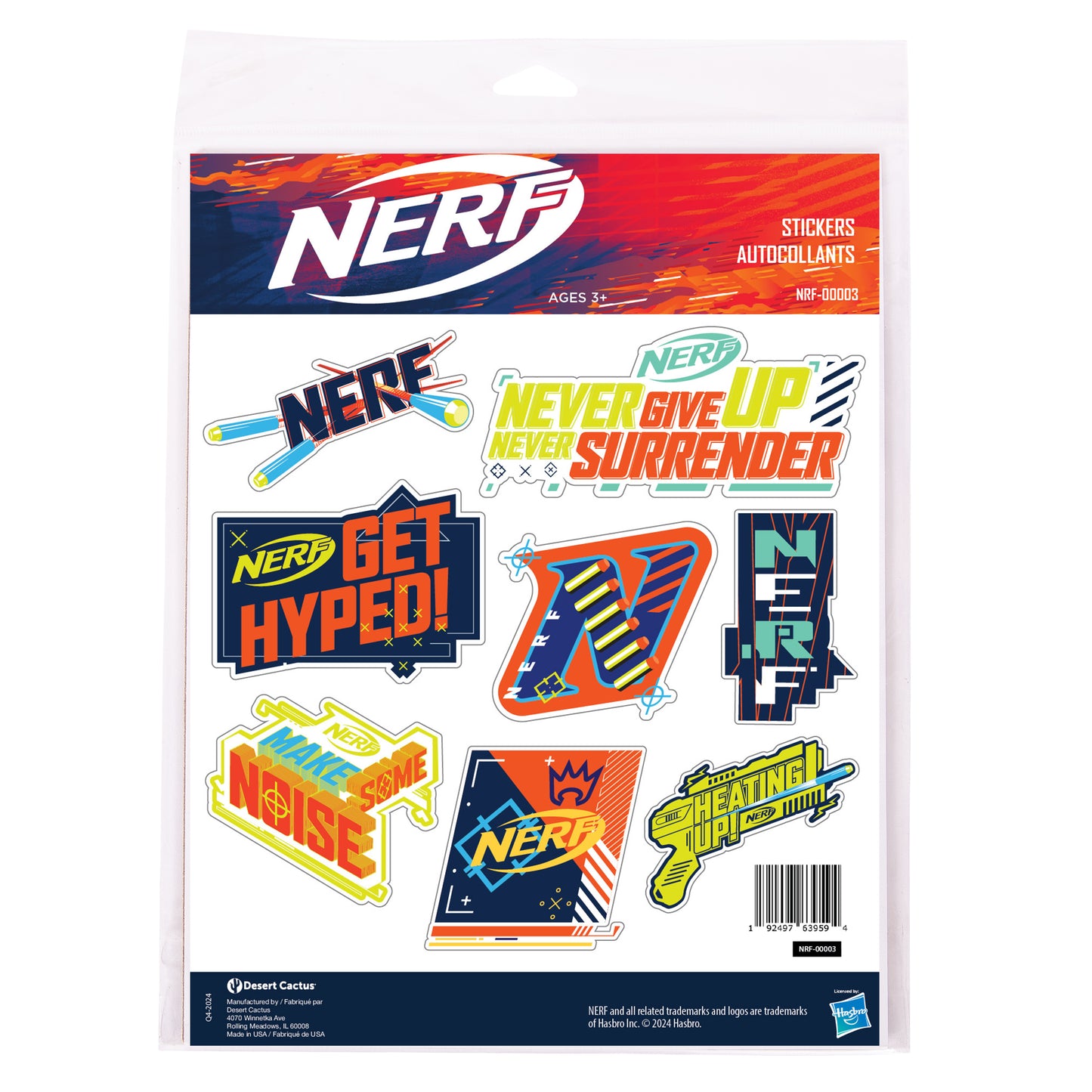 NERF: Sticker Sheet NRF-00003