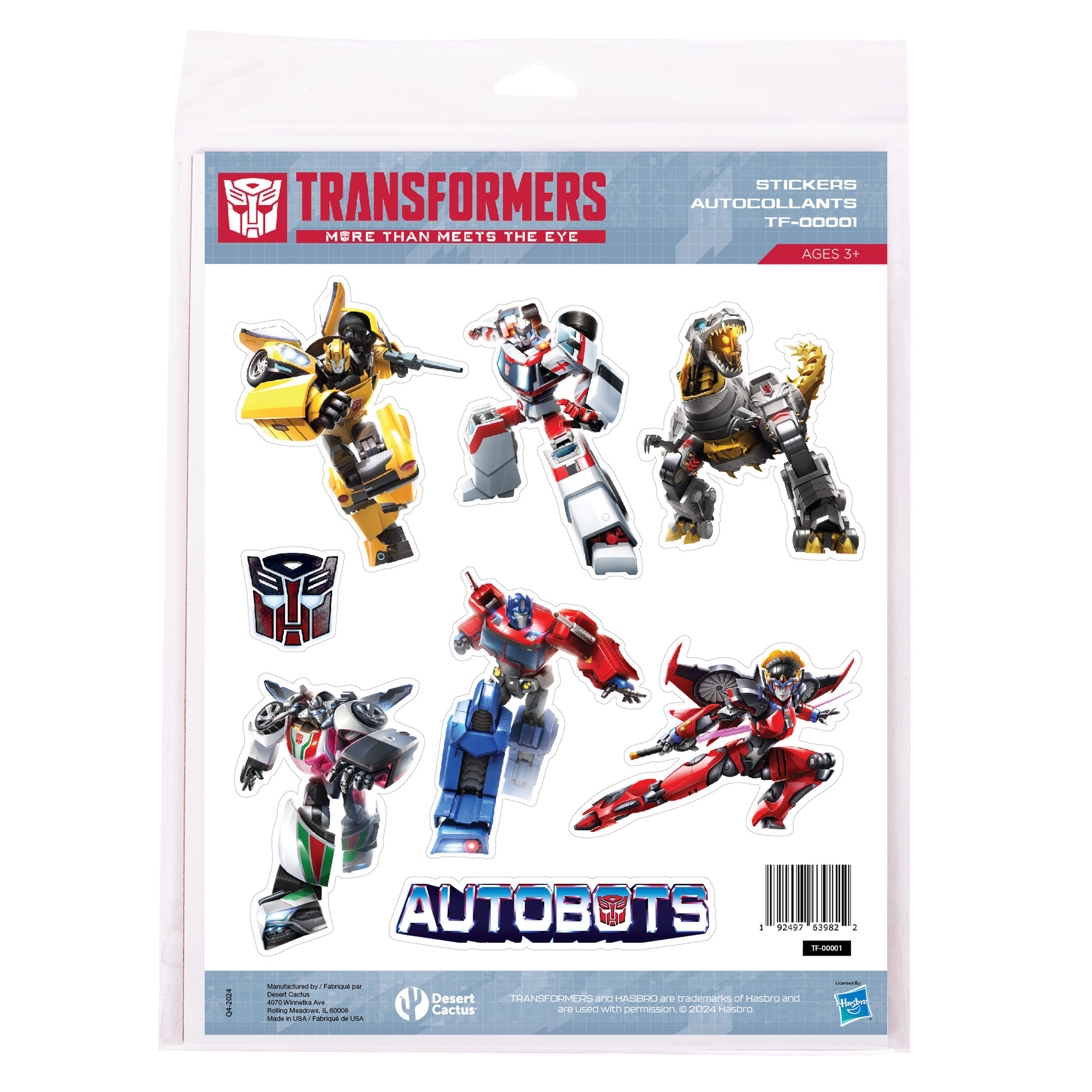 Transformers: Sticker Sheet TF-00001 – Desert Cactus Gaming