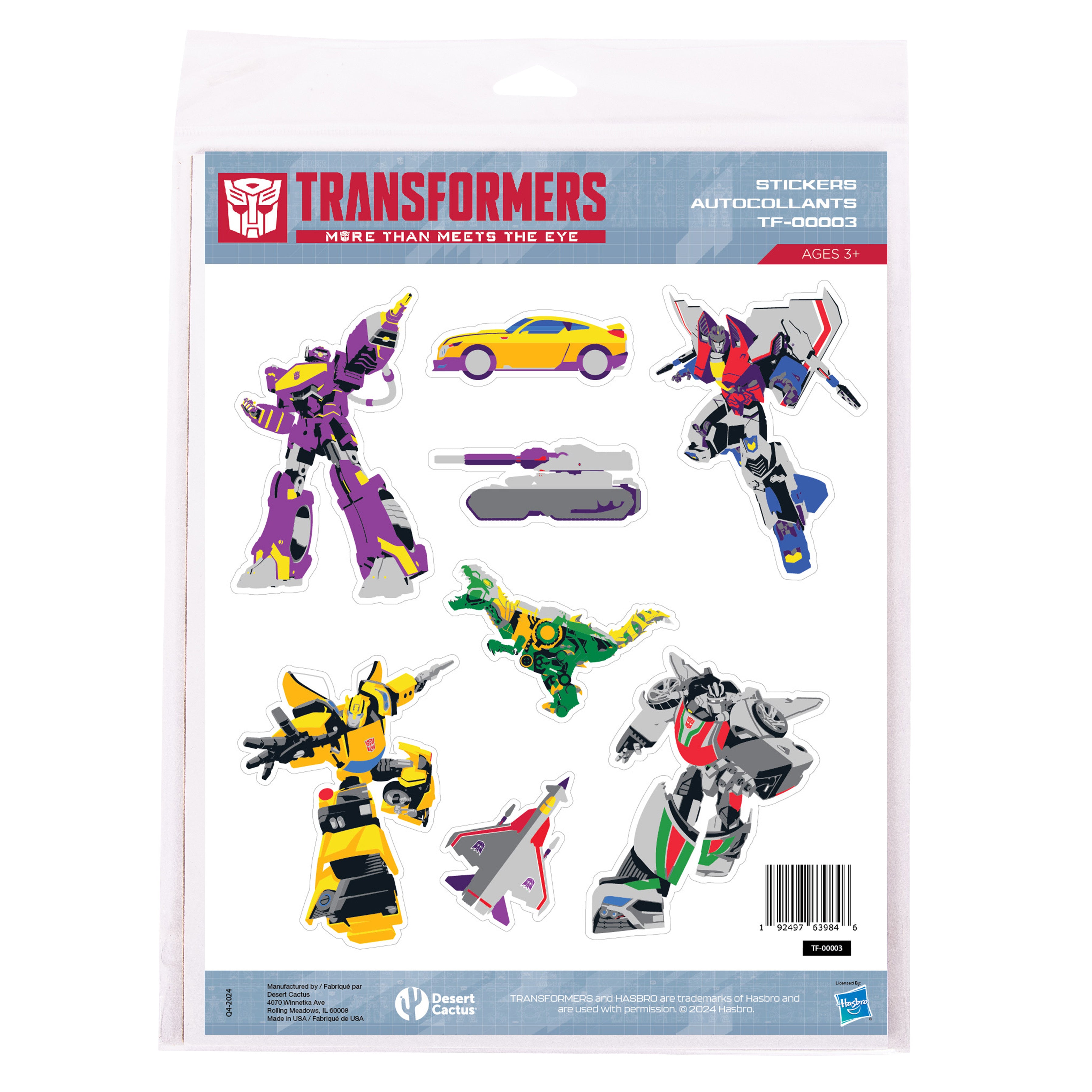 Transformers: Sticker Sheet TF-00003 – Desert Cactus Gaming