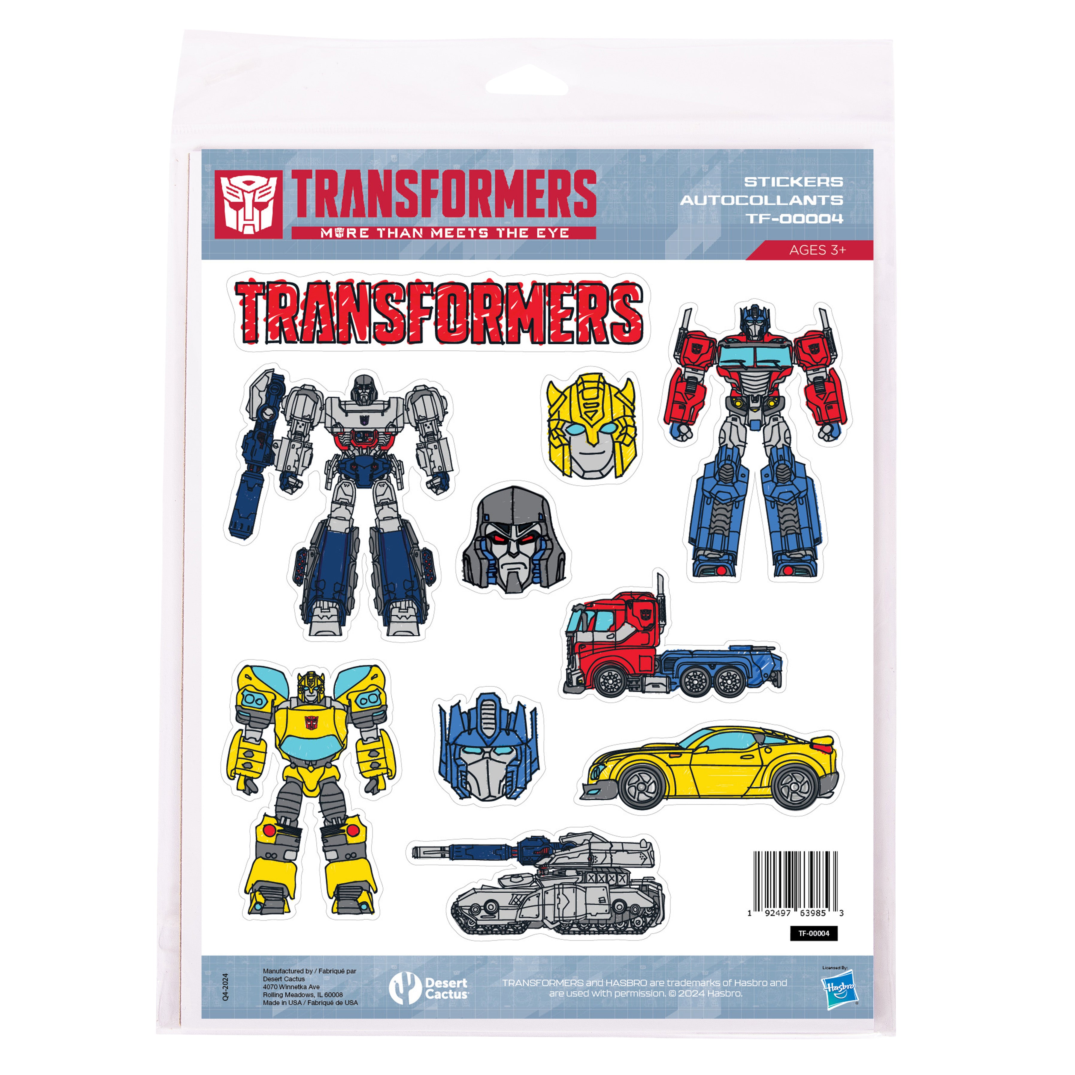 Transformers: Sticker Sheet TF-00004 – Desert Cactus Gaming