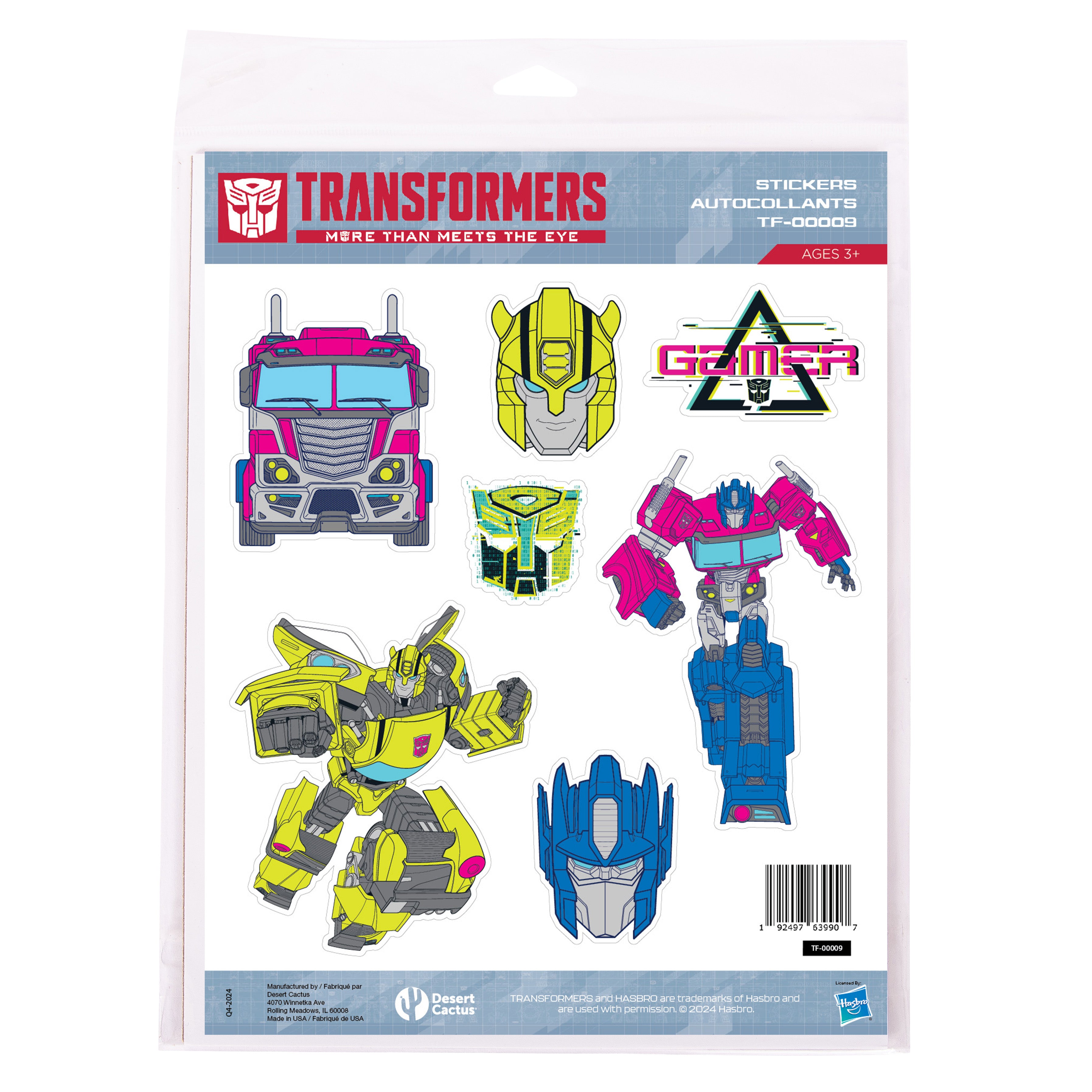 Transformers: Sticker Sheet TF-00009 – Desert Cactus Gaming